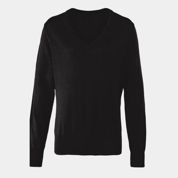 Premier Ladies Knitted Cotton Acrylic V Neck Sweater Thumbnail