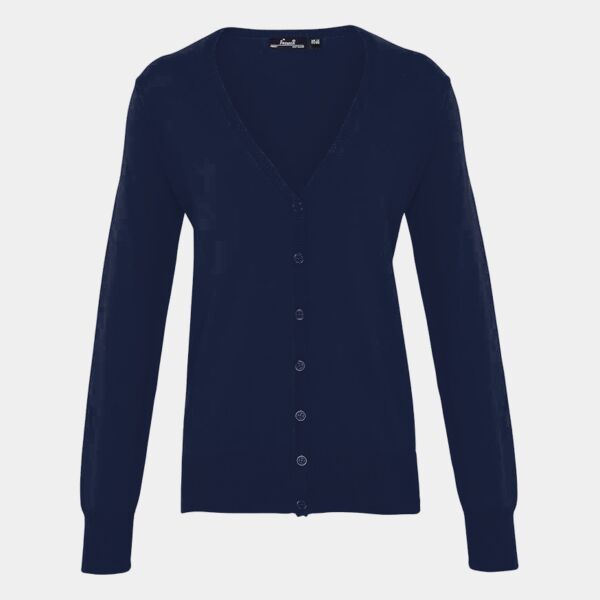 Premier Ladies Cotton Acrylic V Neck Cardigan Thumbnail