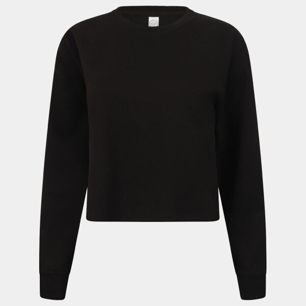 SF Clothing Ladies Cropped Slounge Sweatshirt Thumbnail