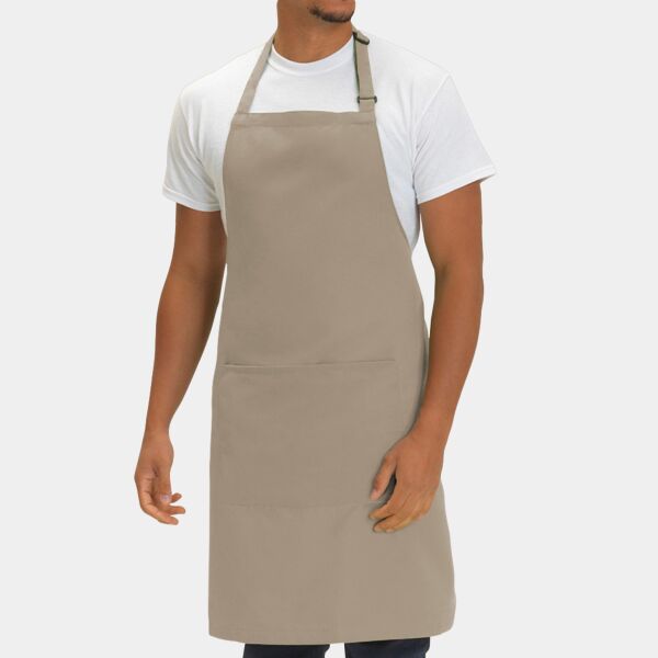 Dennys Polyester Bib Apron with Pocket Thumbnail